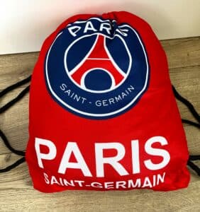 Рюкзак-мешок PSG синего и красного цвета для переноски и хранения вещей