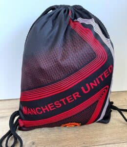 Рюкзак-мішок AC MANCHESTER UNITED чорно-білий, поліестер, з червоними деталями