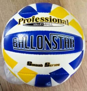 Волейбольный мяч BALLONSTAR бело-жёлто-голубой, размер №5, из полиуретана