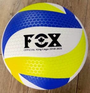 Волейбольный мяч FOX №5 из полиуретана, жёлто-бело-синий, термосклеенные панели