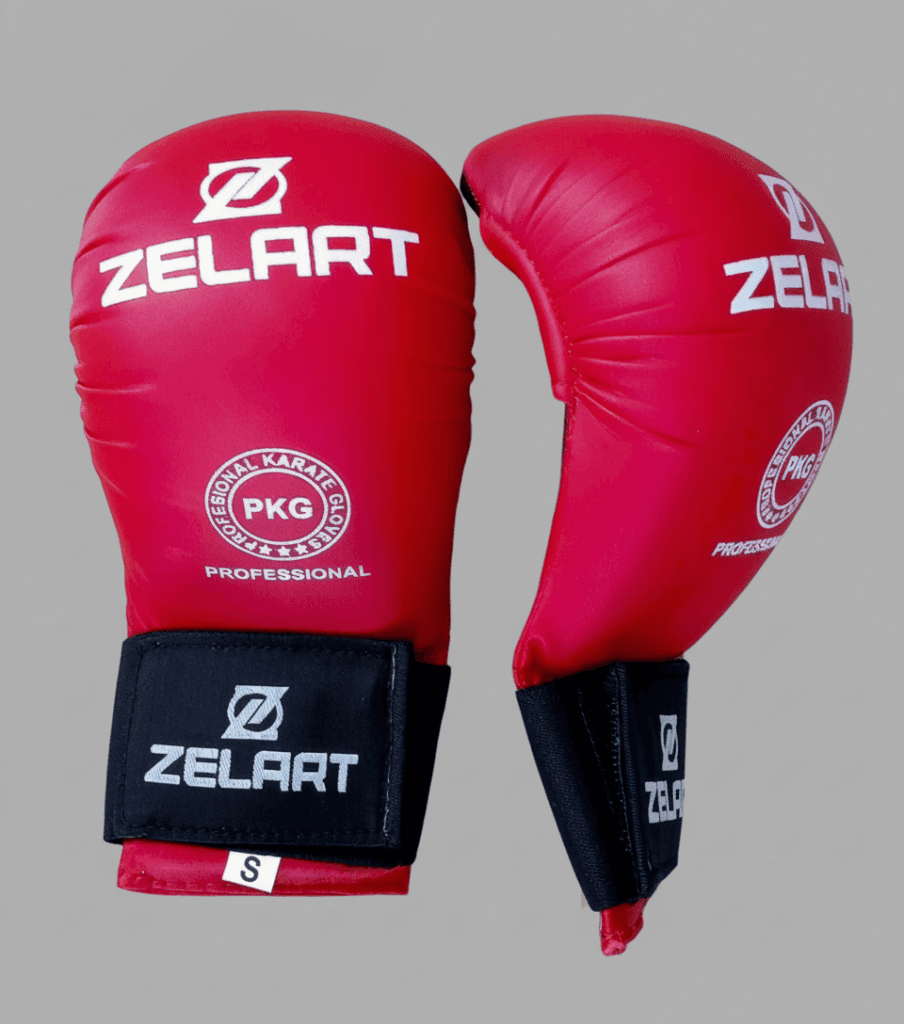 Накладки ,перчатки для карате ZELART MATSA, размеры S-XL, цвет красный