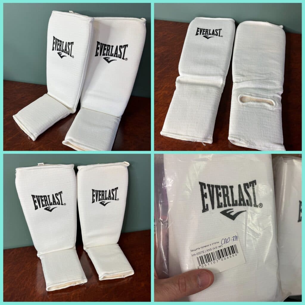 Захист гомілки та стопи EVERLAST, білий, розмір 2XS, для єдиноборств