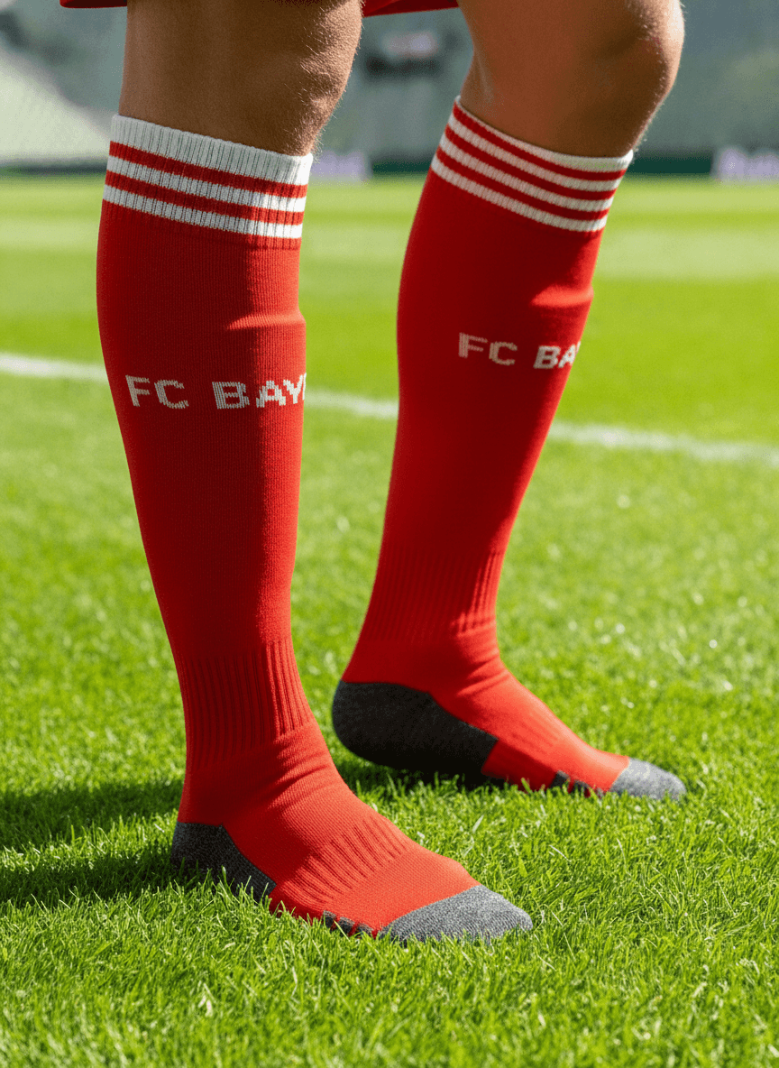 Дитячі гетри з символікою футбольного клубу BAYERN MUNICH HOME 2024, розмір 27–35, колір червоний