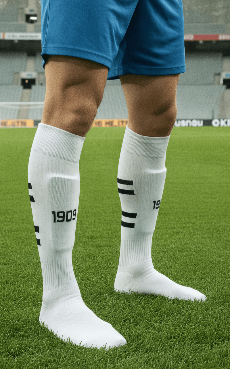 Гетры детские с символикой футбольного клуба BORUSSIA DORTMUND THIRD 2025, размер 27-35, цвет белый