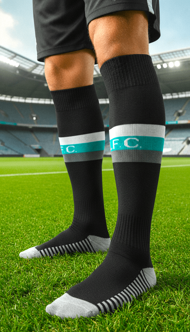 Гетры детские с символикой футбольного клуба LIVERPOOL AWAY 2025 , размер 27-35, цвет чёрный