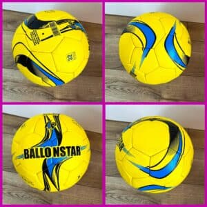 Футбольный мяч BALLONSTAR, размер №5, из PU, бело-жёлто-голубой