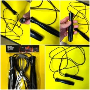 Швидкісна скакалка SPEED ROPE з підшипниками та сталевим тросом, чорний колір, 3 м
