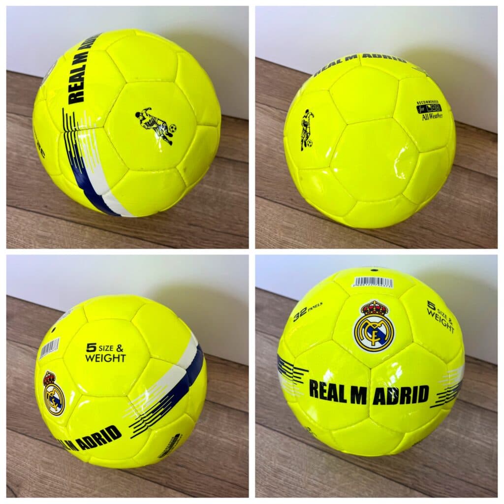 Футбольний м'яч BALLONSTAR-57, REAL MADRID CRYSTAL, розмір №5, PU, колір жовтий