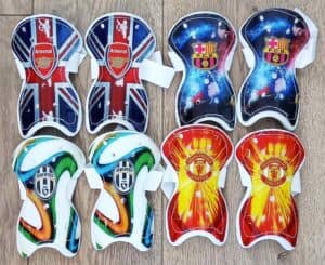 Детские футбольные щитки из прочного пластика, цвет в ассортименте