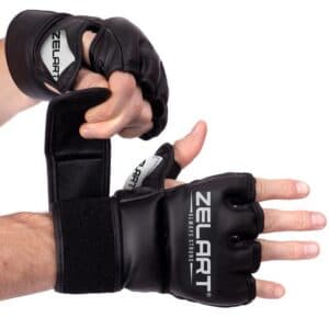 Перчатки для смешанных единоборств MMA Zelart, размер XXS-L, цвет чёрно-белый<span> - </span>размер L