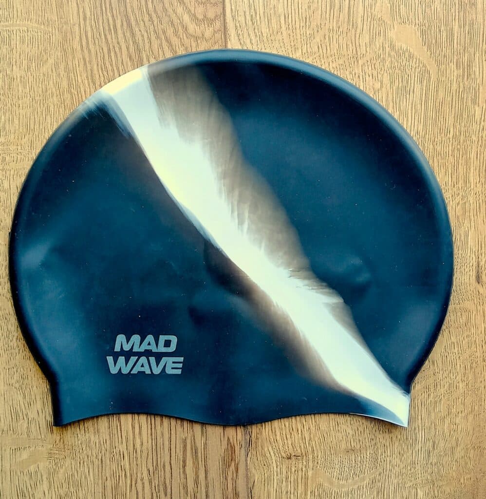 Шапочка для плавания силиконовая увеличенного объема MadWave MULTI BIG чёрная