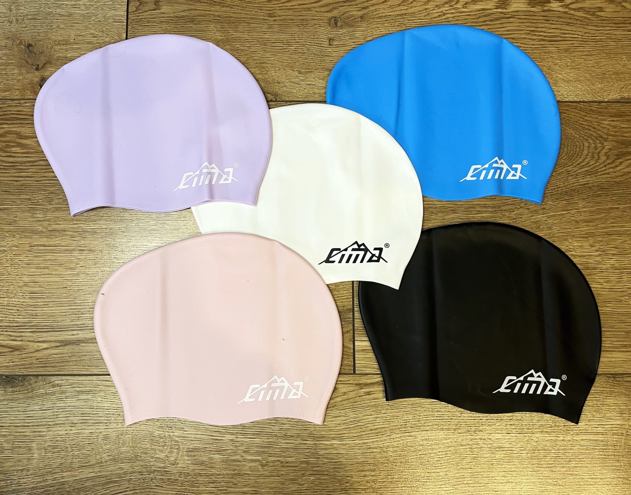 Силиконовая шапочка для плавания CIMA на очень длинные волосы, белый цвет