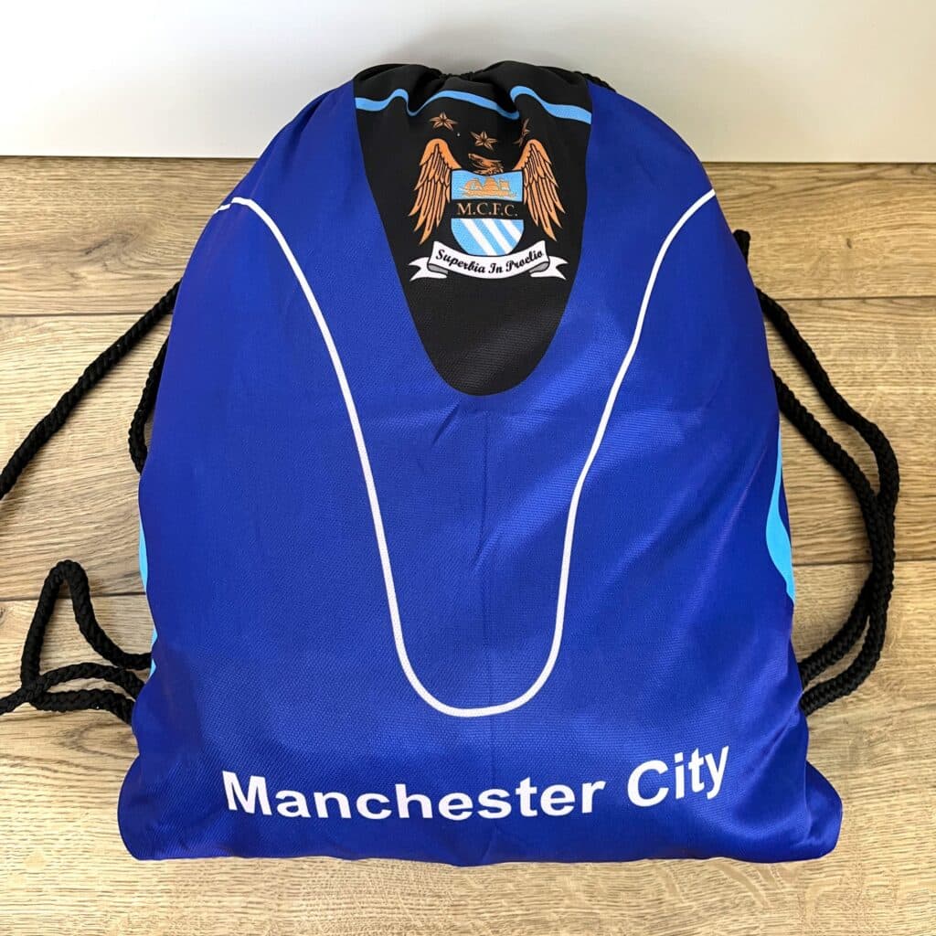 Рюкзак-мішок MANCHESTER CITY синьо-чорний, поліестер, 37х46 см