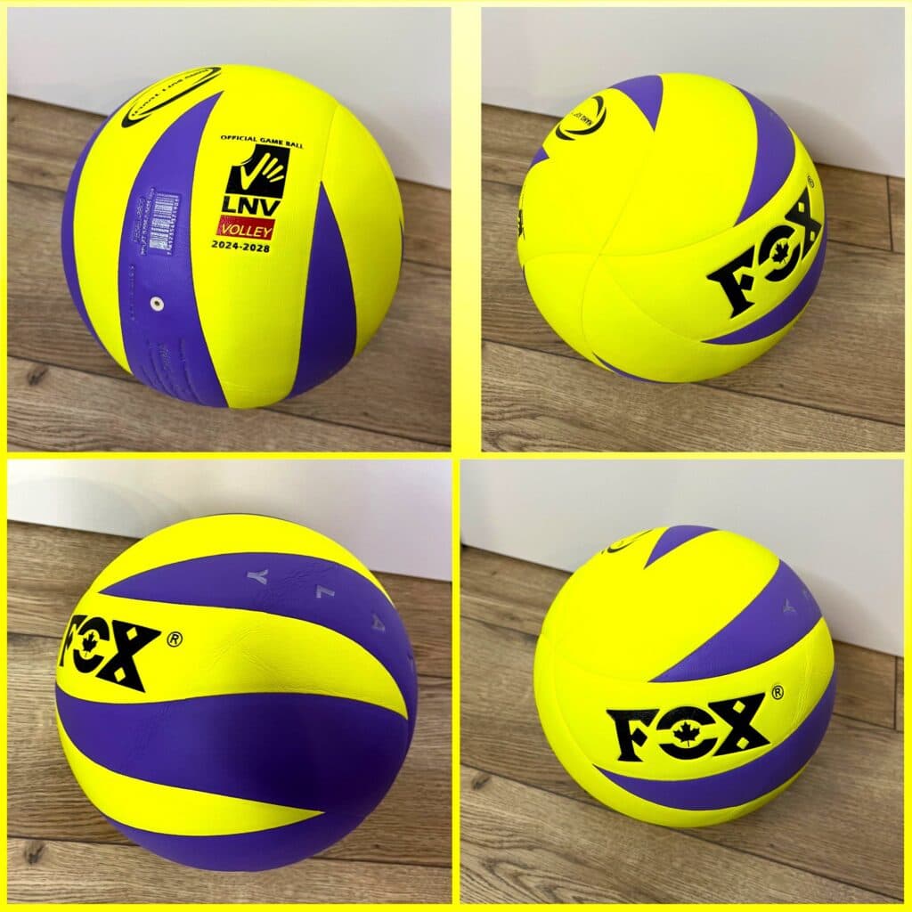 Волейбольный мяч FOX размера №5 из PU, желто-синий