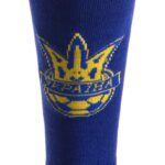 Гетры футбольные клубные UKRAINE размер 27-34 синий-желтый