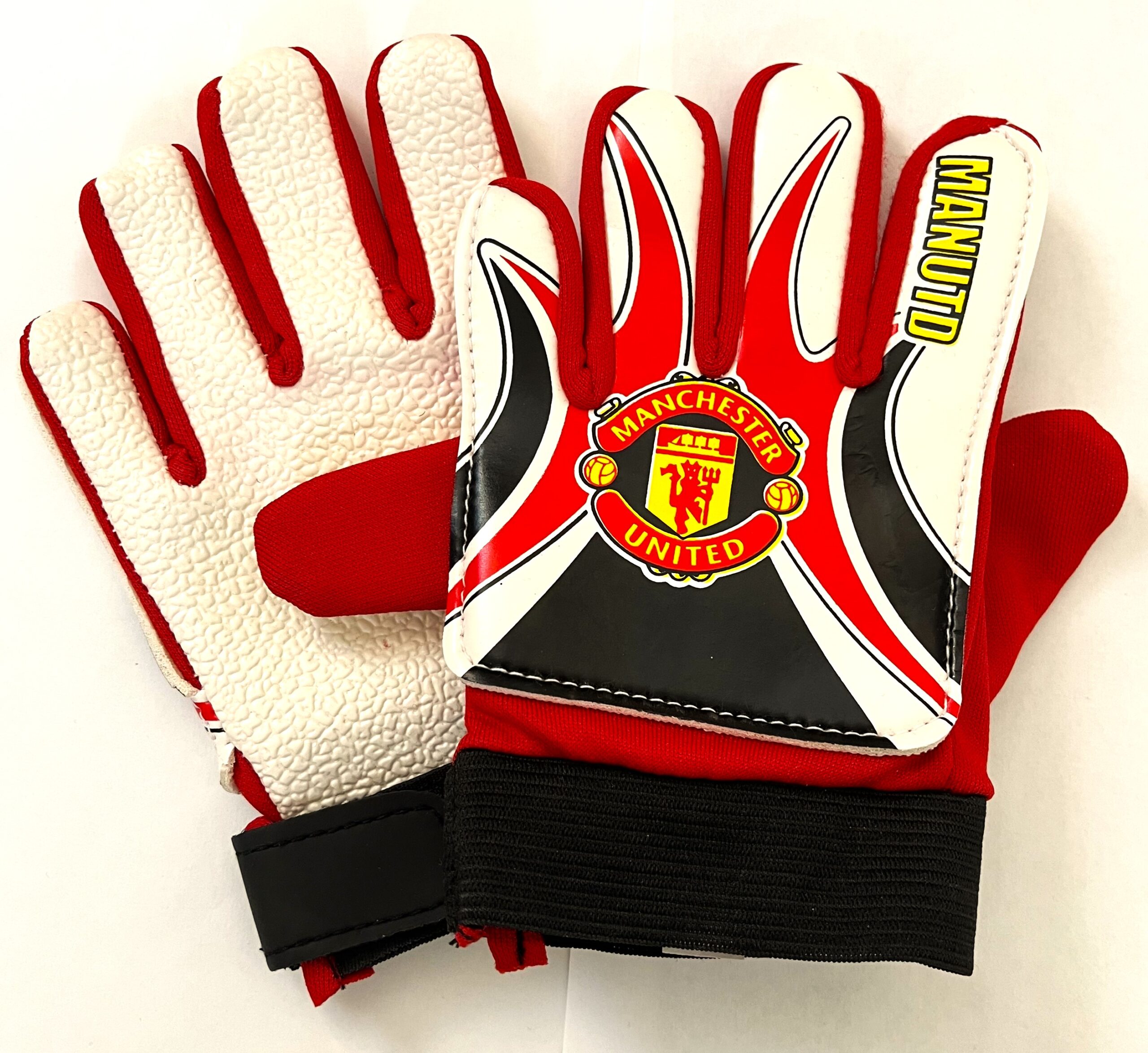 Рукавички воротарські дитячі MANCHESTER розмір 5-8 червоний-білий