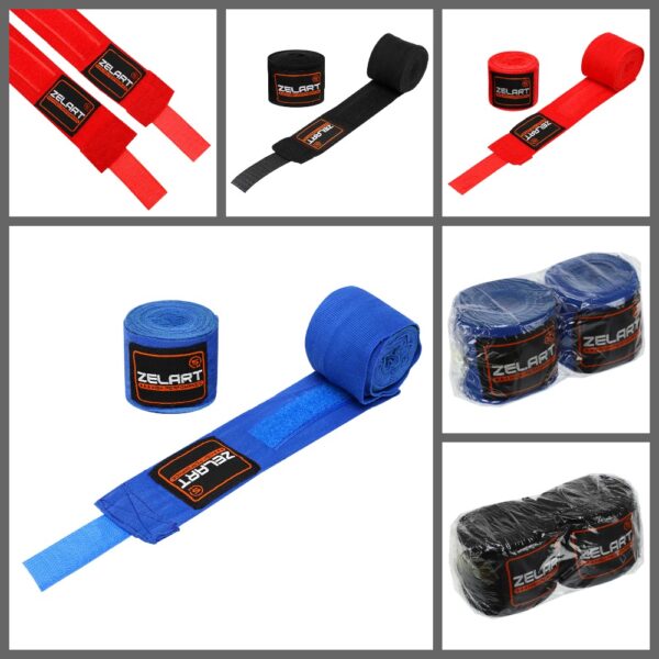 Бінти боксерські бавовна з еластаном MATSA (3метри) кольору в асортименті.