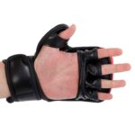 Рукавички для змішаних єдиноборств ZELART M-XL, біло-чорні