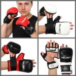 Рукавички для змішаних єдиноборств ZELART M-XL,чорні