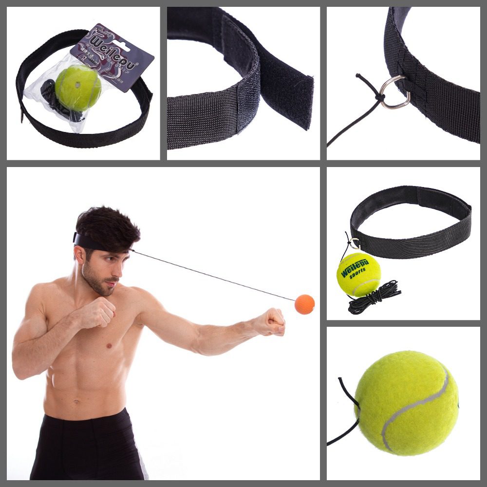 Теннисный мяч на резинке Fight Ball  салатовый( на голову) пневмотренажёр (в сборе)