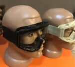 Захисні тактичні окуляри-маска, колір оправи чорний, прозорі лінзи.