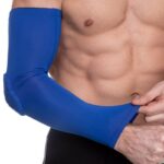 Налокотник спортивний компресійний довгий чорний, розміри S-XL