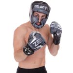 Рукавички боксерські 8-14 унцій, колір чорний-сірий