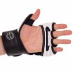 Рукавички для змішаних єдиноборств MMA Zelart, розмір SL, колір-біло-чорний