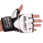 Рукавички для змішаних єдиноборств MMA Zelart, розмір SL, колір-біло-чорний