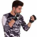 Перчатки для смешанных единоборств MMA Zelart ,размер S-L, цвет- чёрно-белый