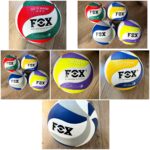 М'яч волейбольний FOX №5 PU клеєний, жовто-біло-синій