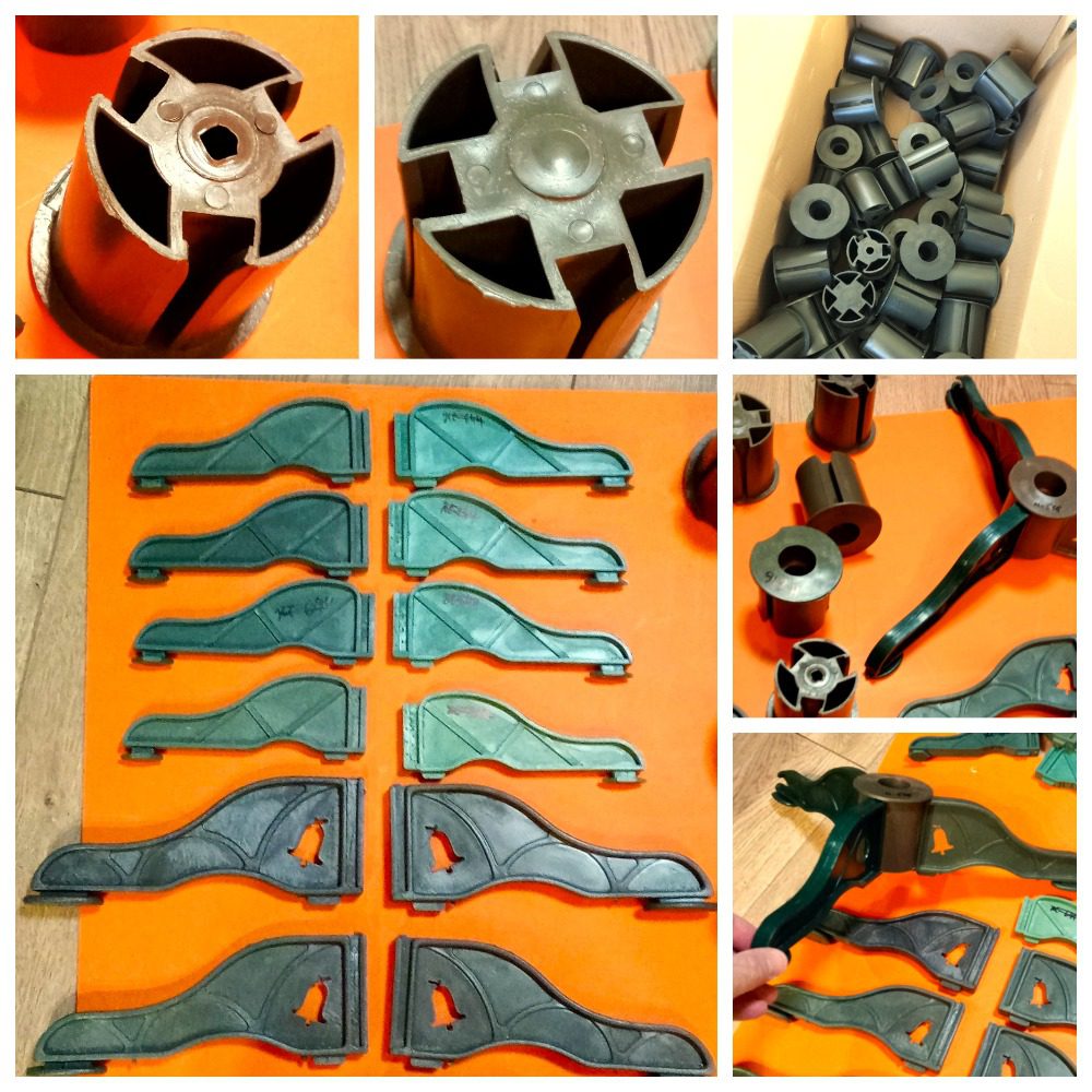 Центральная часть-бобышка крепления новогодней ёлки на 3 ножки Dотверстия=19мм, h бобышки=6,5см