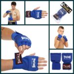 Перчатки-бинты внутренние гелевые из полиэстера TWINS,размер S-XL, цвет-синий - размер L