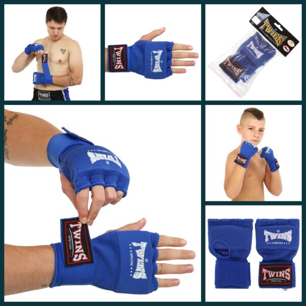 Рукавички-бинти внутрішні гелеві з поліестеру TWINS, розмір S-XL, колір-синій<span> - </span>розмір L