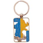 Брелок "Карта України" (карта ПЛОСЬКА, у прямокутнику)