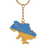 Брелок "Карта України" (карта ПЛОСЬКА, у прямокутнику)