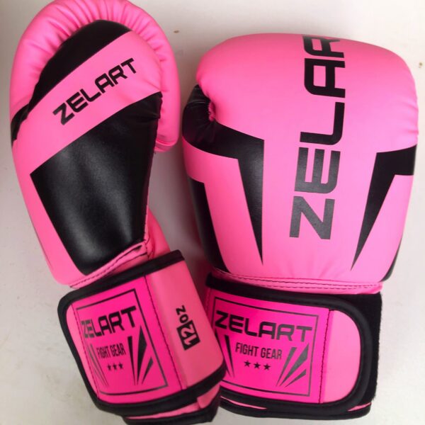 Рукавички боксерські Zelart рожеві 8-12 унцій