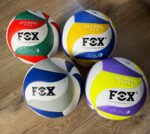 М'яч волейбольний FOX, розмір №5 PU клеєний (лимонно-біло-фіолетовий)