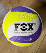 М'яч волейбольний FOX, розмір №5 PU клеєний (лимонно-біло-фіолетовий)