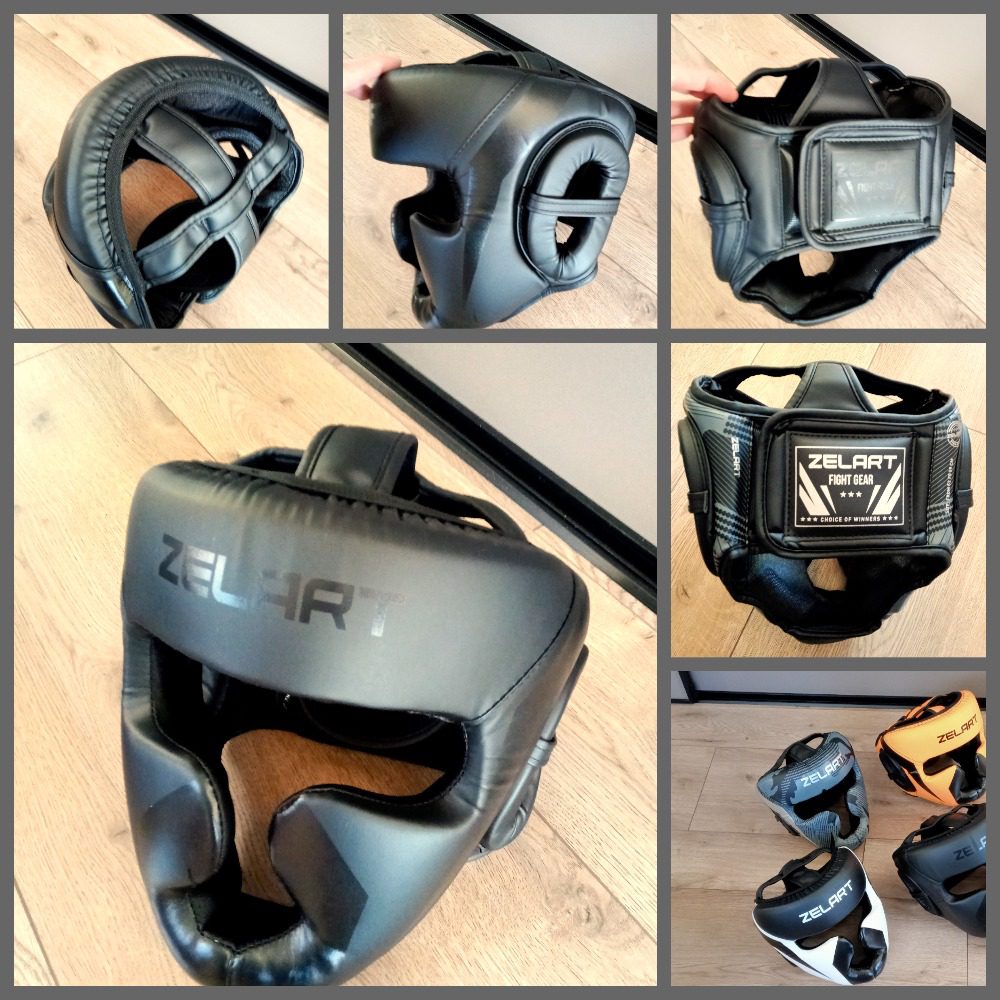 Шлем боксерский с полной защитой Zelart,размер S-L, цвет - чёрный