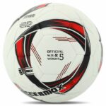 М'яч футбольний HYBRID SOCCERMAX, розмір №5, матеріал PU, білий-червоний