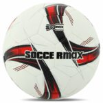 М'яч футбольний HYBRID SOCCERMAX, розмір №5, матеріал PU, білий-червоний