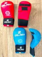 Накладки (перчатки) для карате MATSA, размеры S-XL,  цвет синий