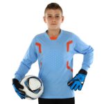 Рукавички воротарські SOCCERMAX дитячі, розміри 5-7, колір оранжево-чорні