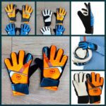 Рукавички воротарські SOCCERMAX дитячі, розміри 5-7, колір оранжево-чорні