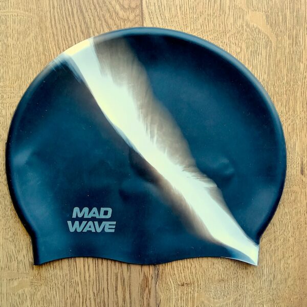 Шапочка для плавания силиконовая увеличенного объема MadWave MULTI BIG чёрная