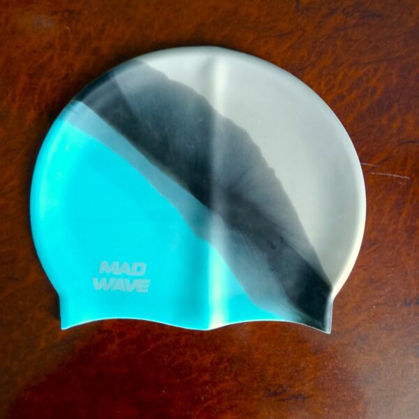 Шапочка для плавання силіконова збільшеного об'єму MadWave MULTI BIG чорна