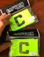 Пов'язка капітанська футбольна, помаранчева, салатова