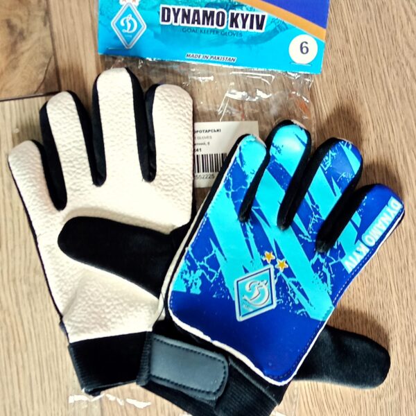 Перчатки вратарские детские  DYNAMO KYIV, размер 5-7, цвет - синий