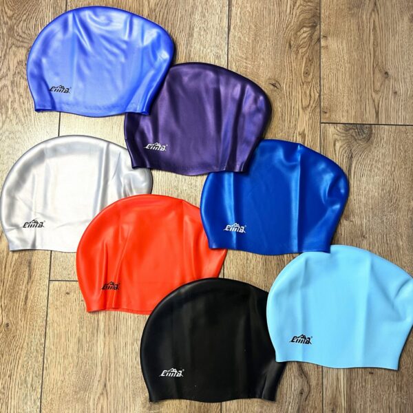 Шапочка для плавания силиконовая на длинные волосы для взрослых CIMA, цвета в ассортименте